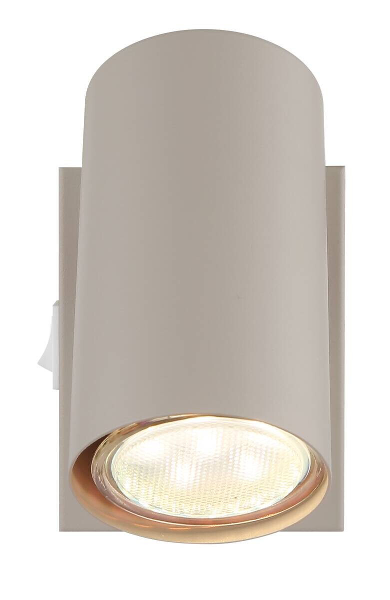 GLOBO Spot sand weiß Metall B/H: ca. 7x10 cm GU10 1 Brennstellen