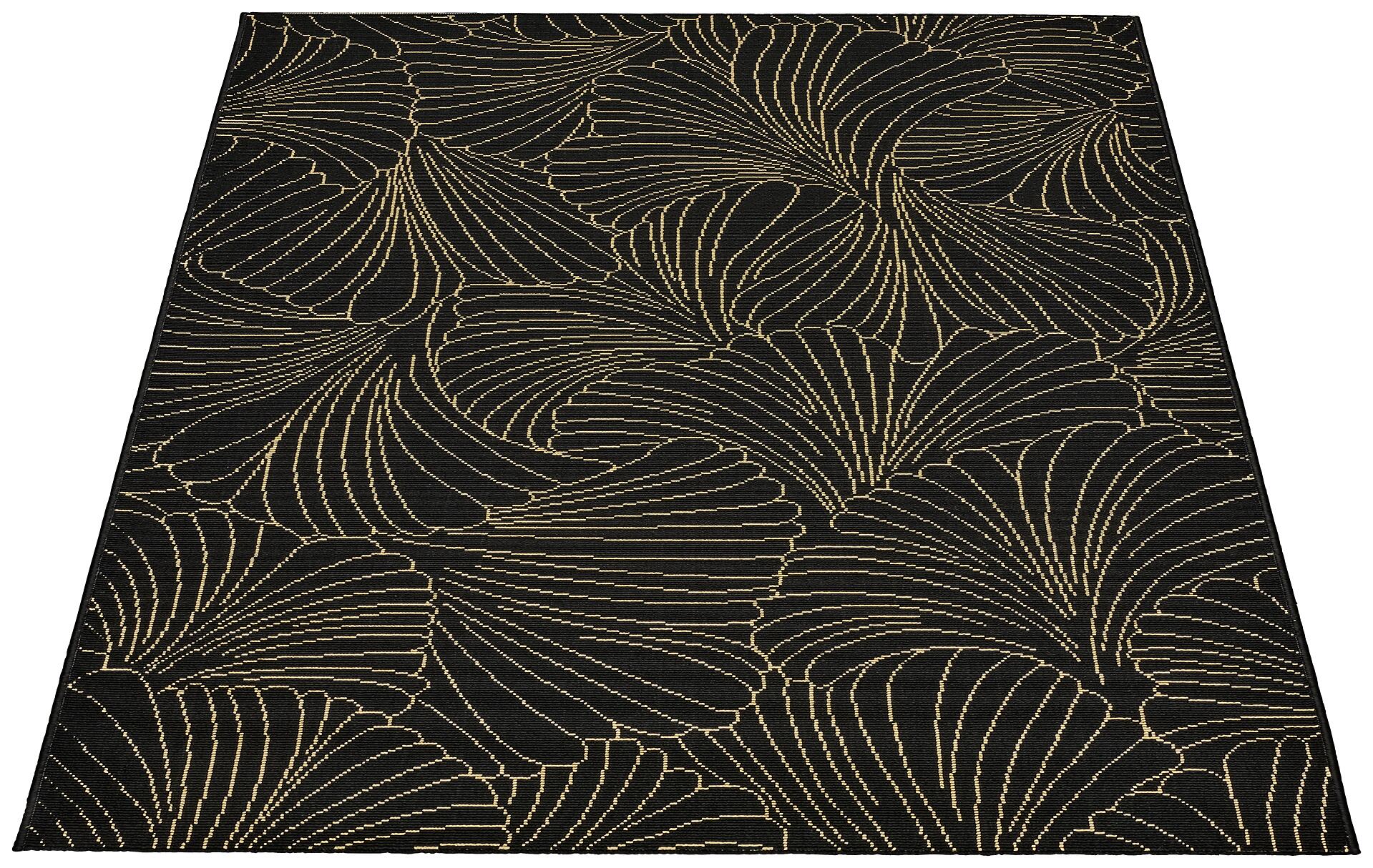 Webteppich Luxus schwarz B/L: ca. 120x170 cm