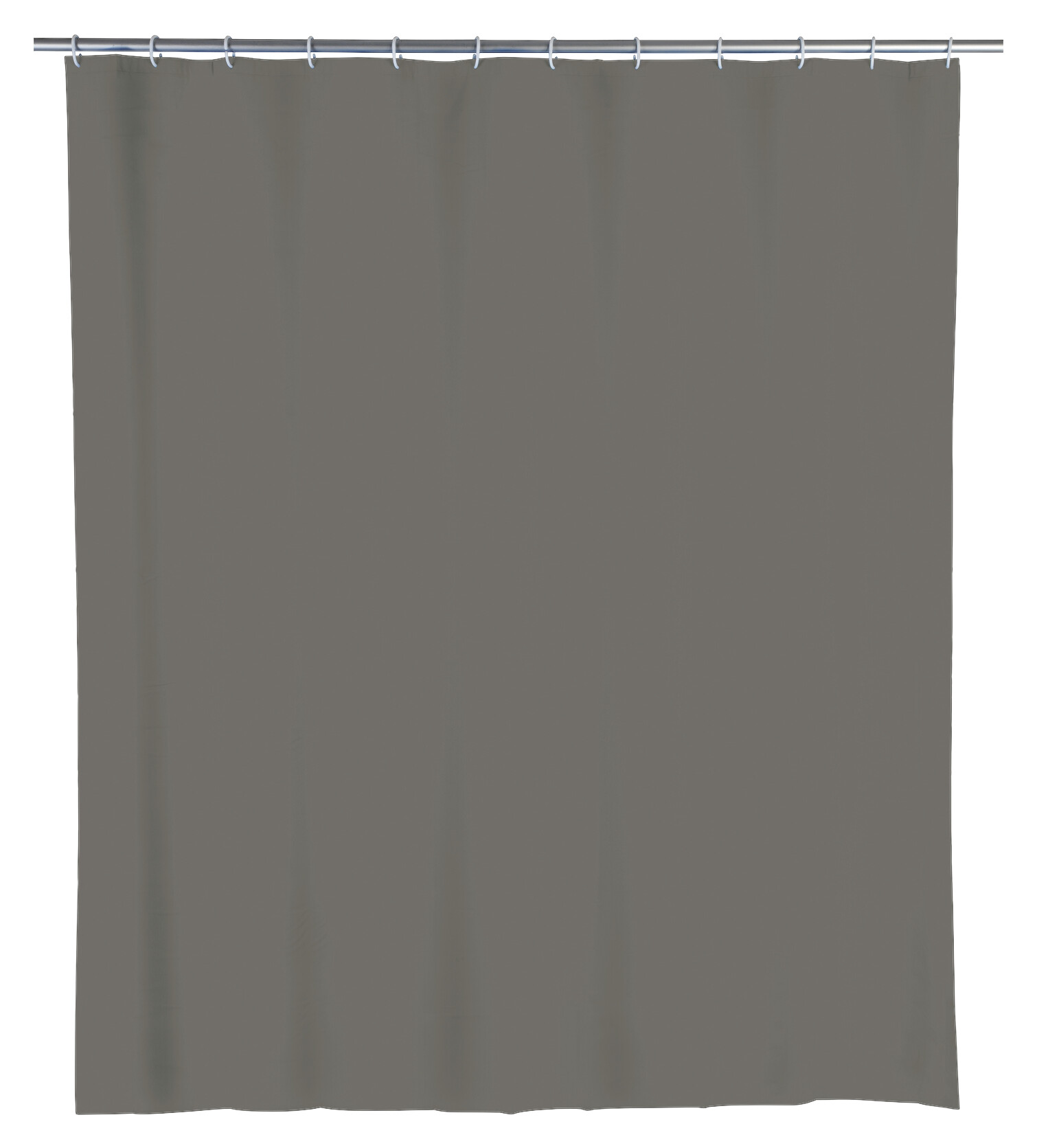 WENKO Duschvorhang grau Kunststoff B/L: ca. 180x200 cm