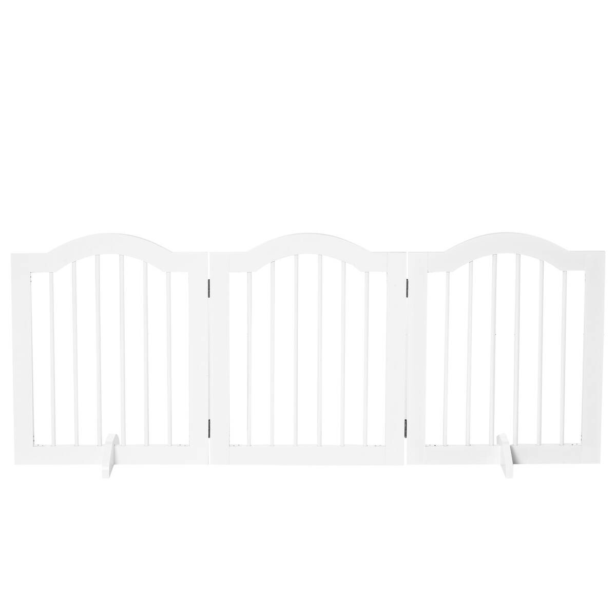 PawHut Hunde-Schutzgitter weiß Polypropylen B/H/L: ca. 29,5x154,5x61 cm