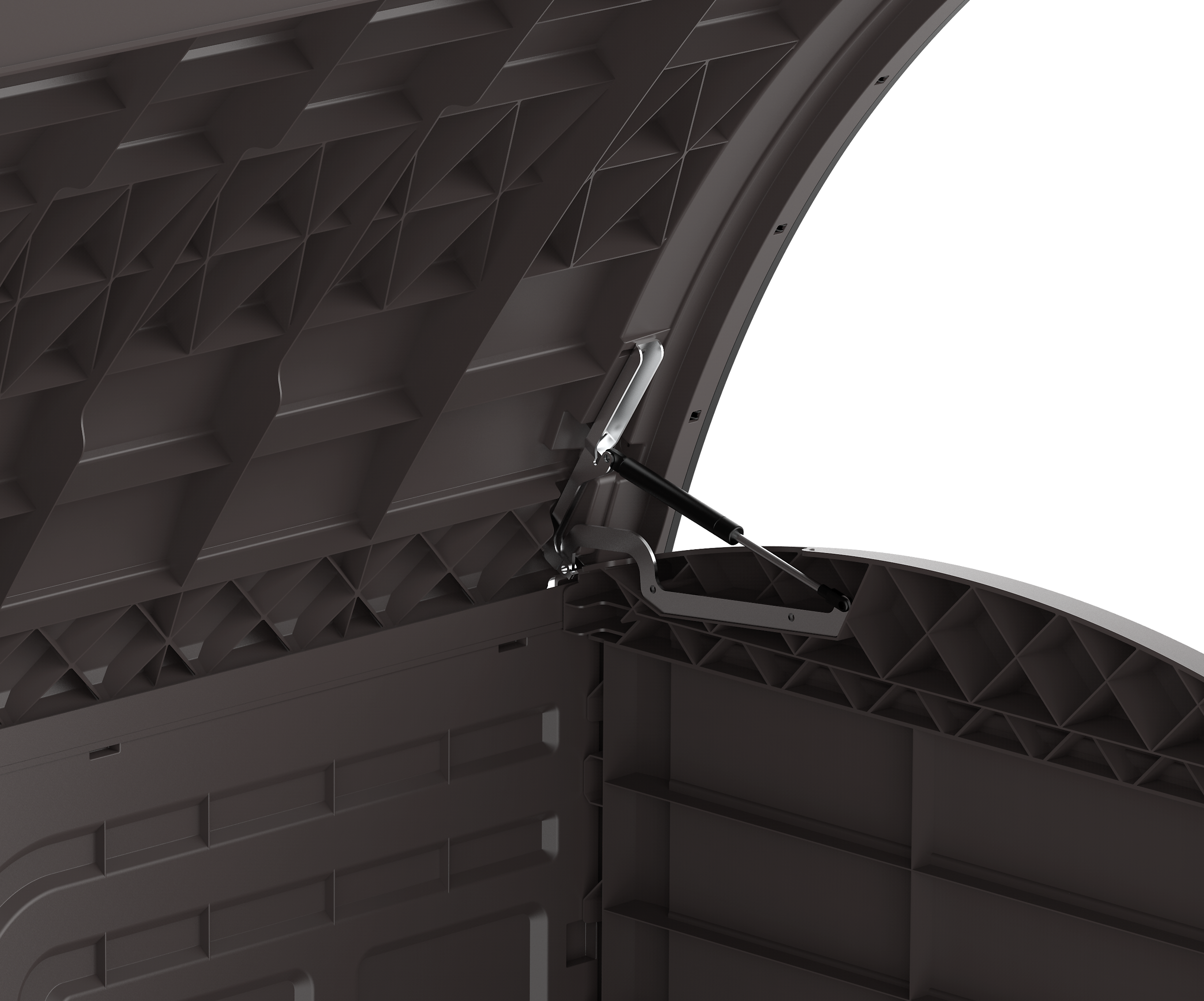 VCM Mülltonnenbox 2er StoreAway braun Kunststoff B/H/L: ca. 145x125x83 cm