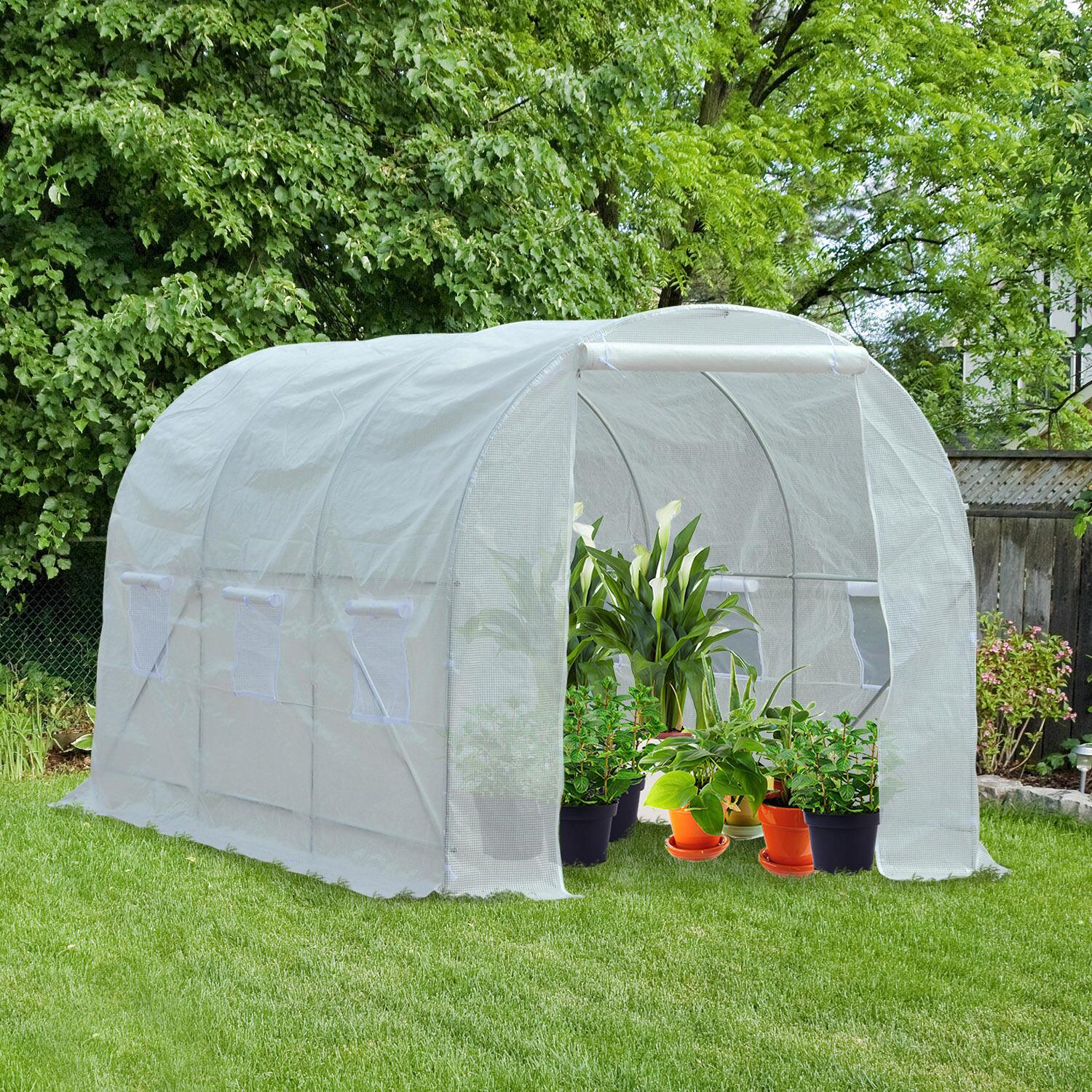 Outsunny Foliengewächshaus B/H/L: ca. 200x200x350 cm