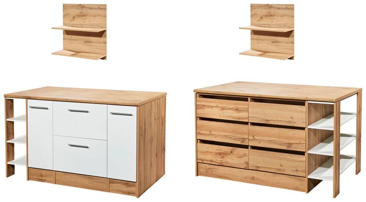 Respekta Küchenblock Hilde weiß matt B/H/T: ca. 150x90x90 cm