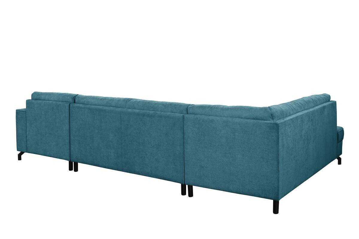 Wohnlandschaft Santorin petrol Microfaser B/H/T: ca. 349x88x197 cm