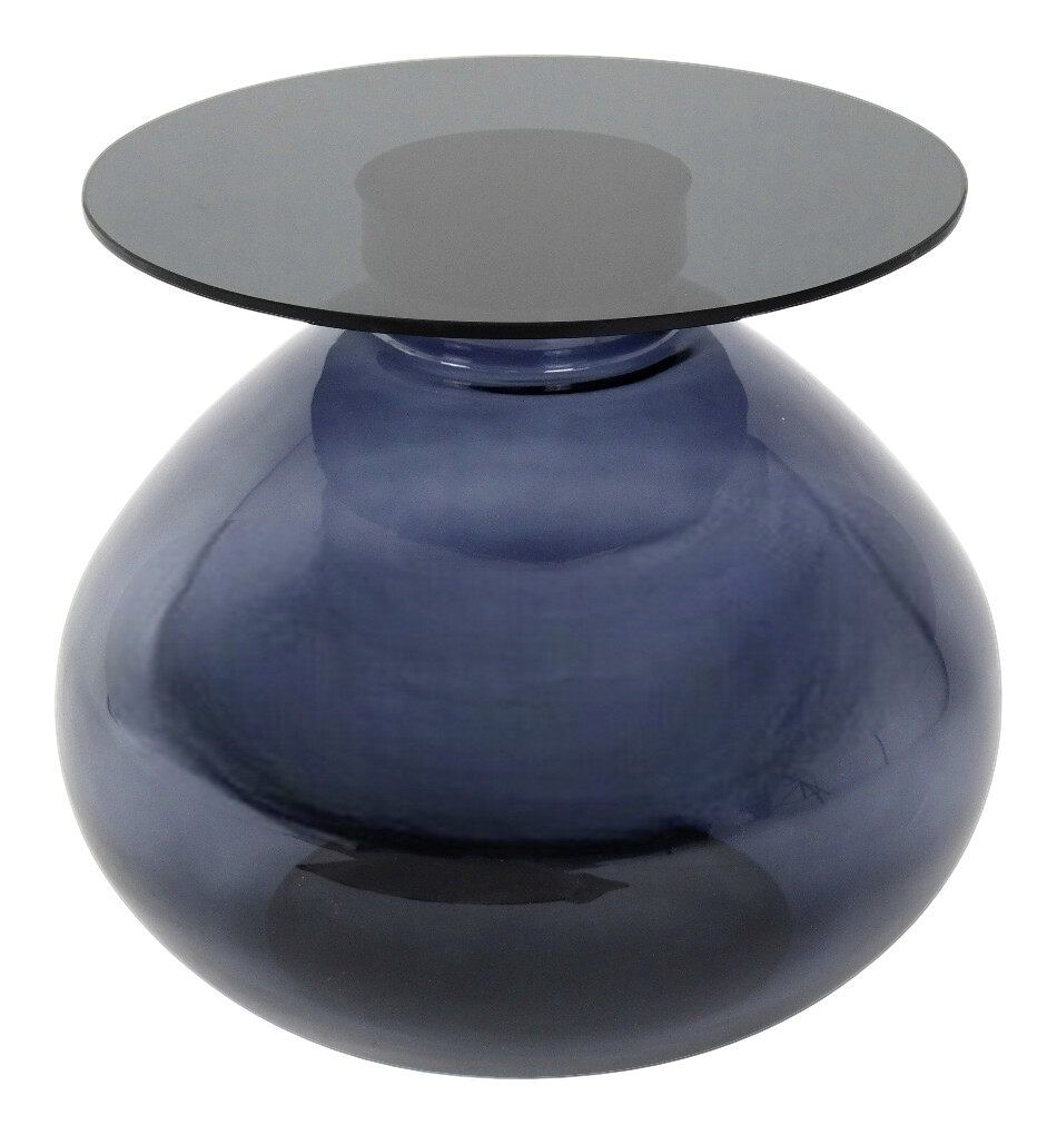 Beistelltisch Anna schwarz Glas H/D: ca. 42x52 cm