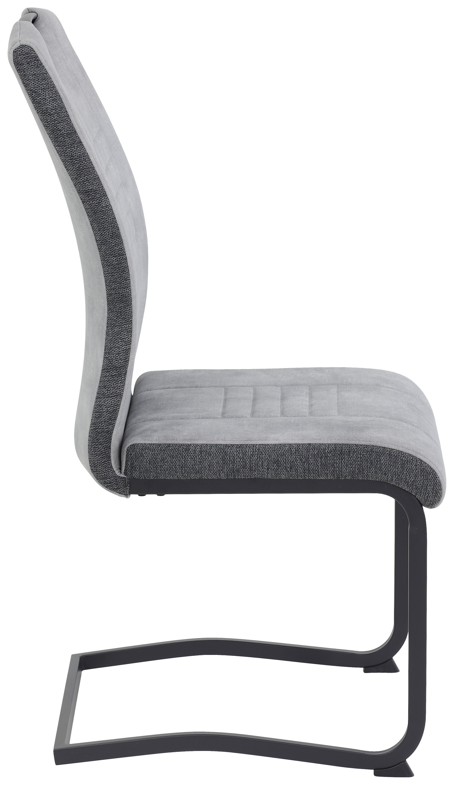 Schwingstuhl Riga, 2er-Set hellgrau Webstoff B/H/T: ca. 44x100x60 cm