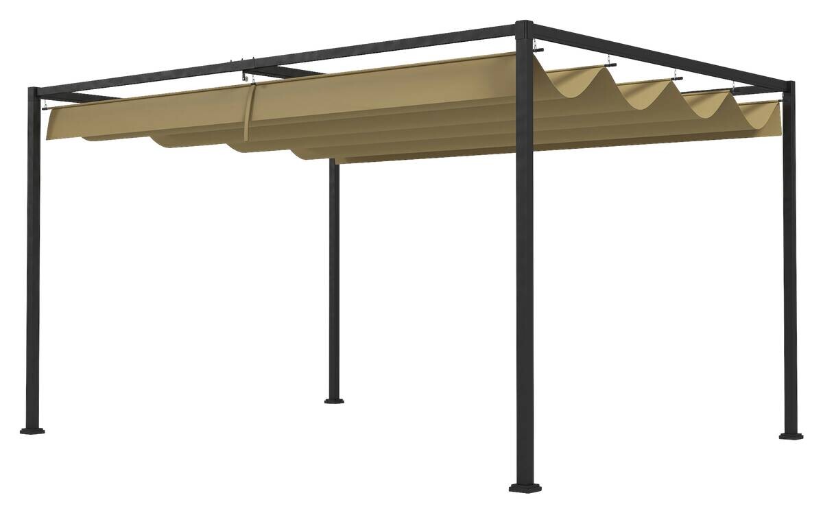 Outsunny Pergola khaki Polyester B/H/L: ca. 300x222x400 cm