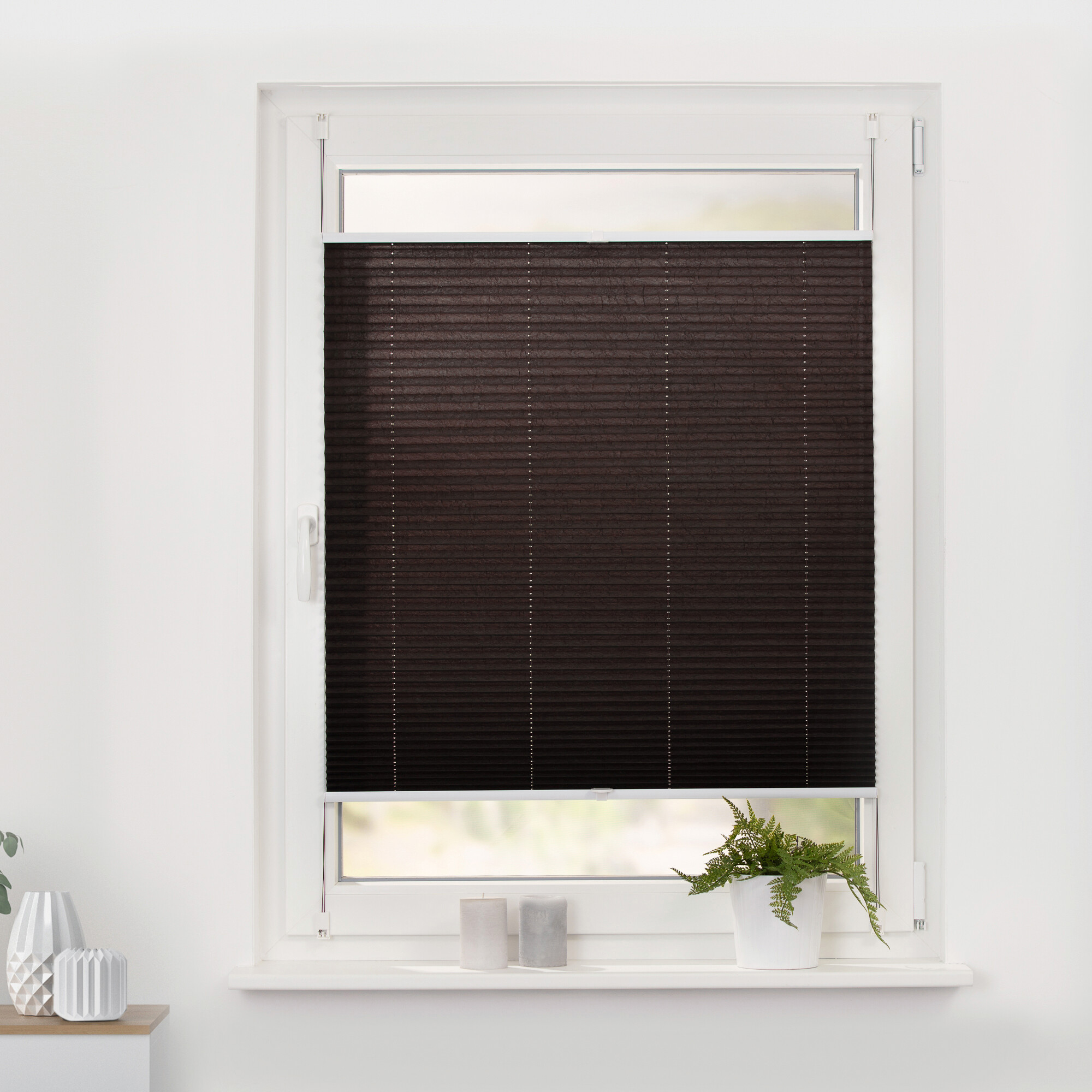 LICHTBLICK Spannplissee braun B/L: ca. 55x130 cm