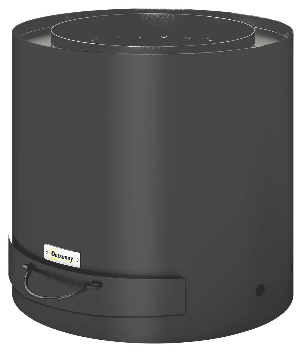 Outsunny Feuerschale schwarz Stahl B/H/L: ca. 45x42x45 cm