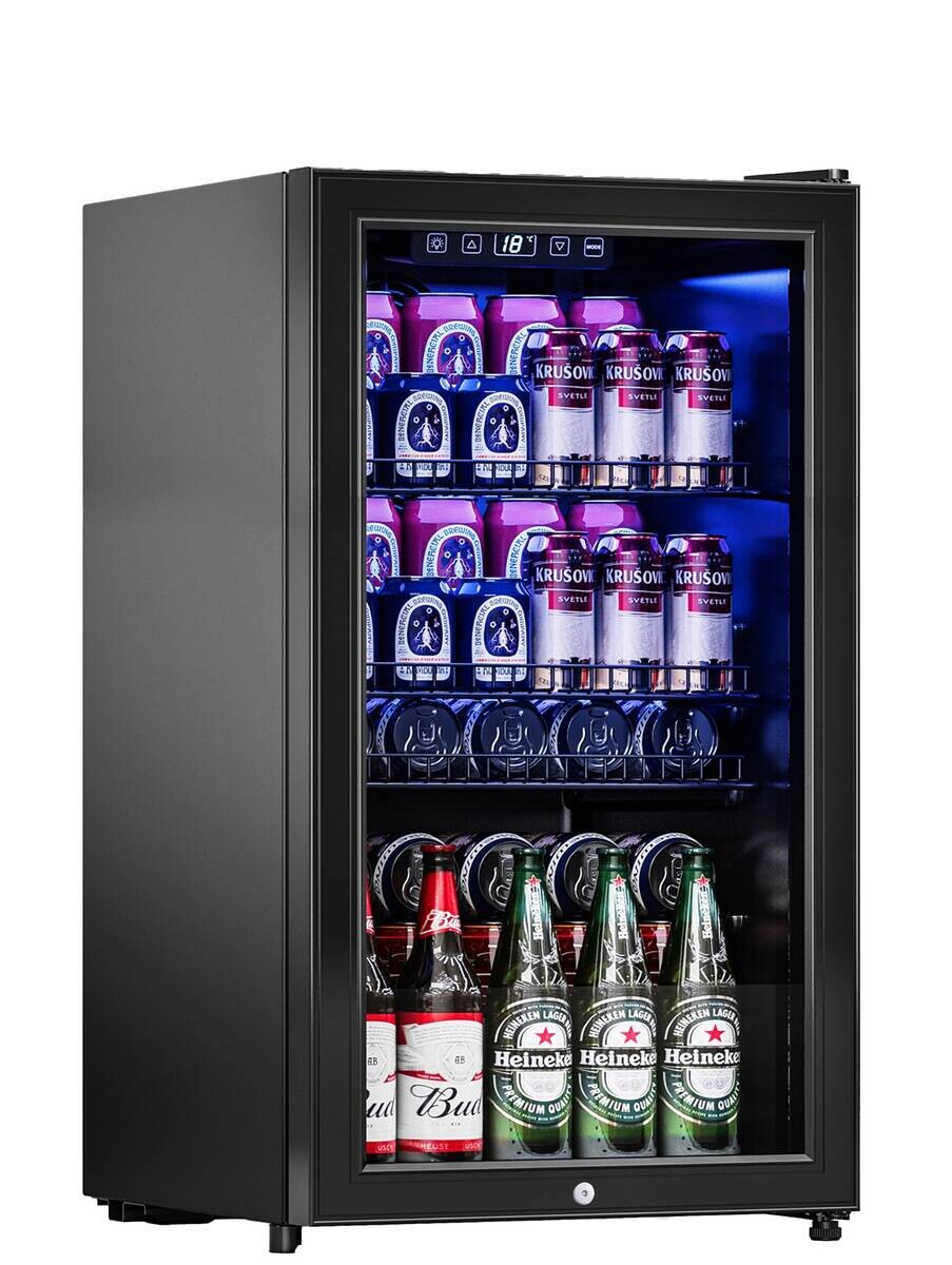 PKM Stand-Kühlschrank GKS83B schwarz B/H/T: ca. 44,5x83x47 cm