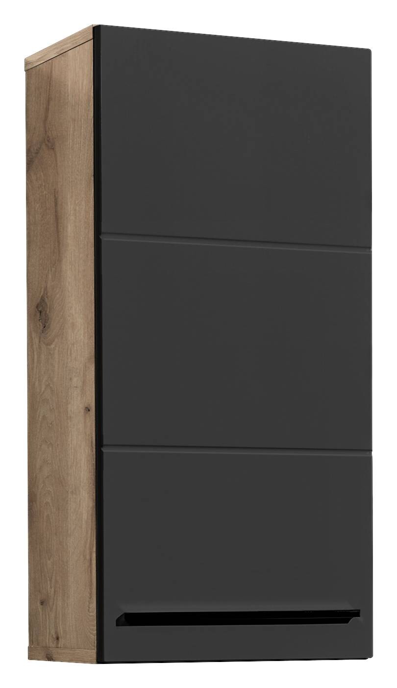 Hängeschrank Vista Oak Eiche Viking Nachbildung schwarz matt B/H/T: ca. 34x70x23 cm Hängeschrank Vista Oak Eiche Viking Nachbildung schwarz matt B/H/T: ca. 34x70x23 cm