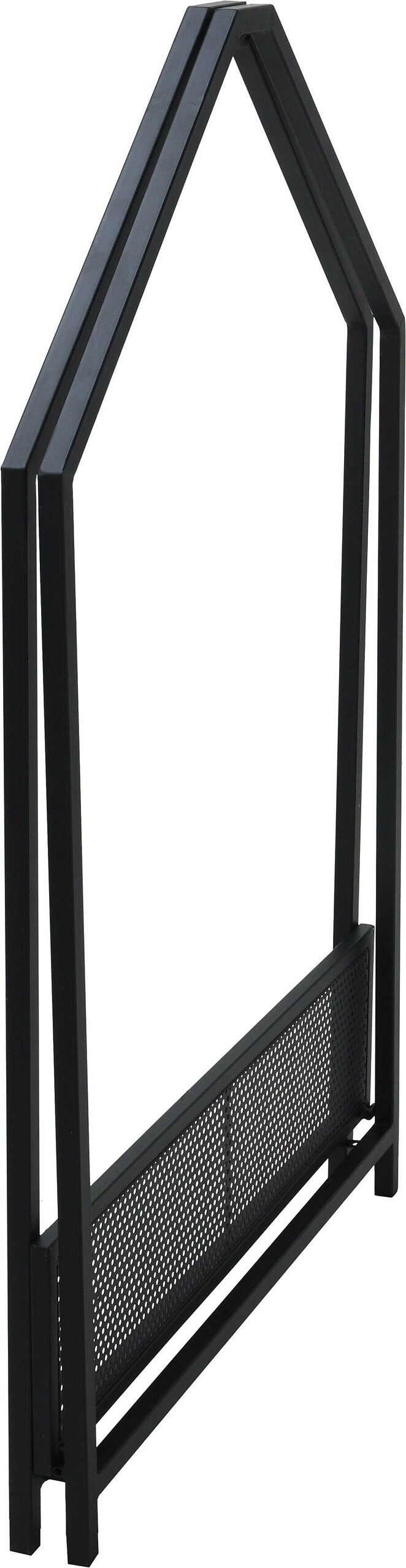 Kaminholzständer schwarz B/H/L: ca. 78,5x7x117,5 cm