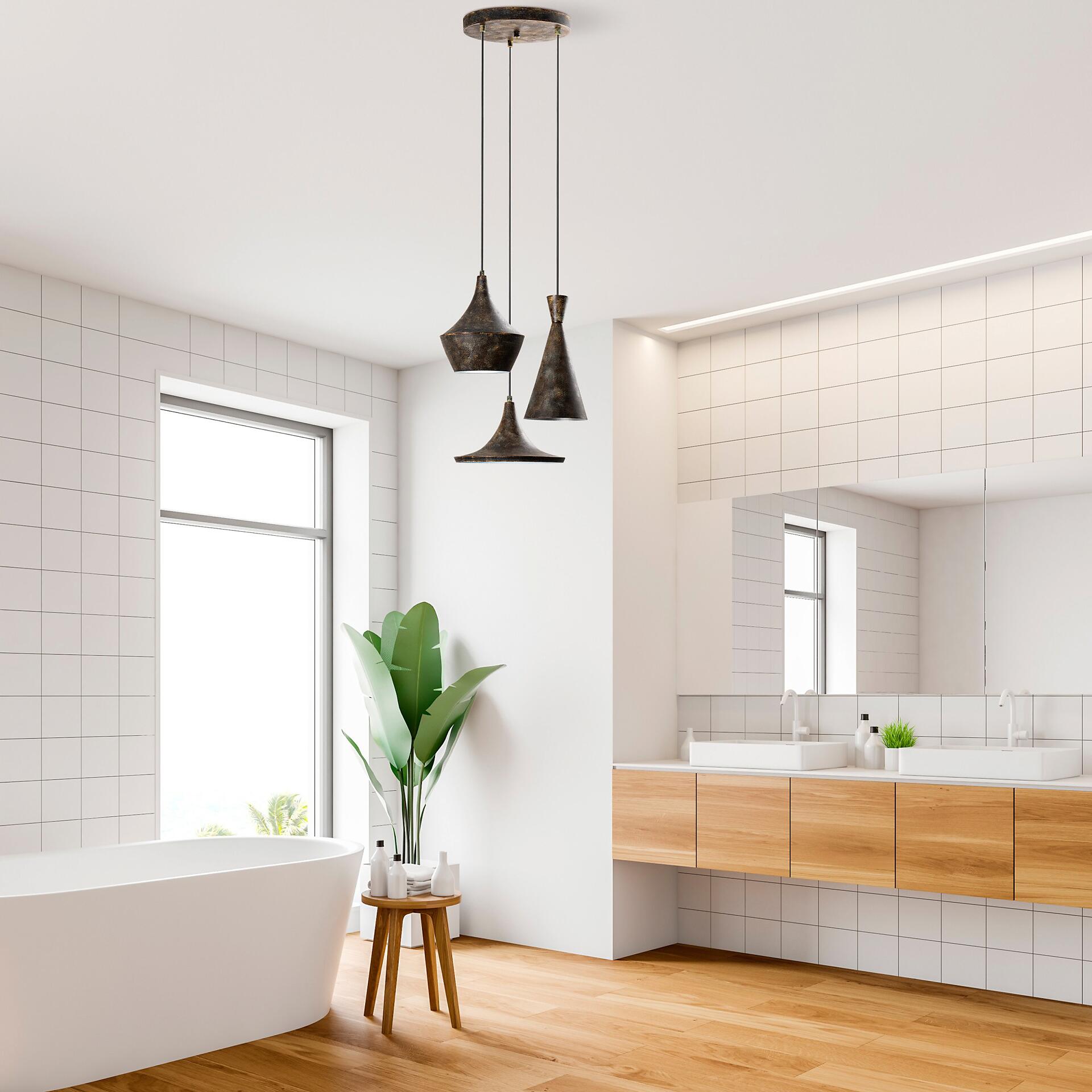 Opviq Pendelleuchte TOM-3556 B/H/T/L/D: ca. 45x135x45x45x45 cm E27 3 Brennstellen