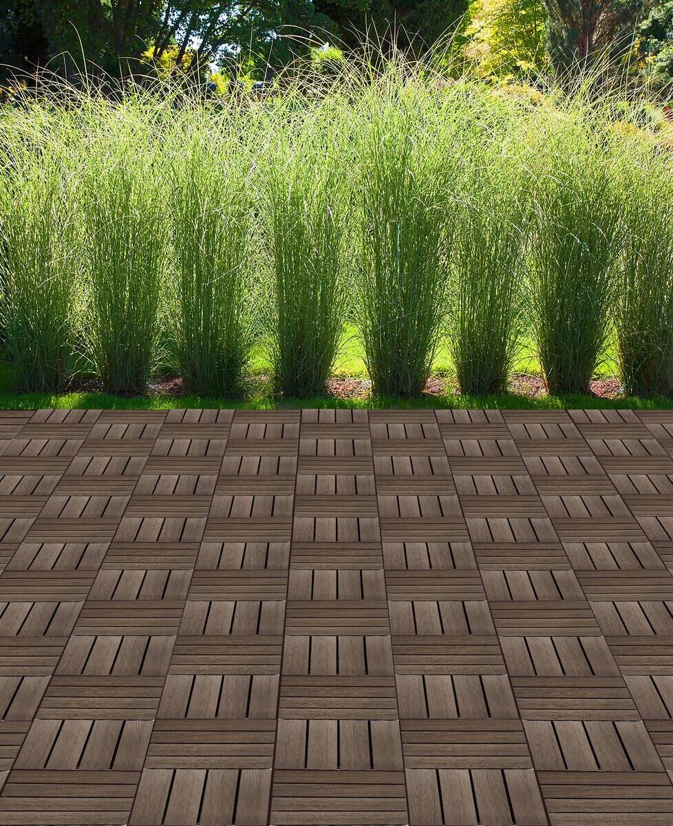 POCOline Terrassenfliese WPC, 6 Stück im Paket natur B/L: ca. 30x30 cm