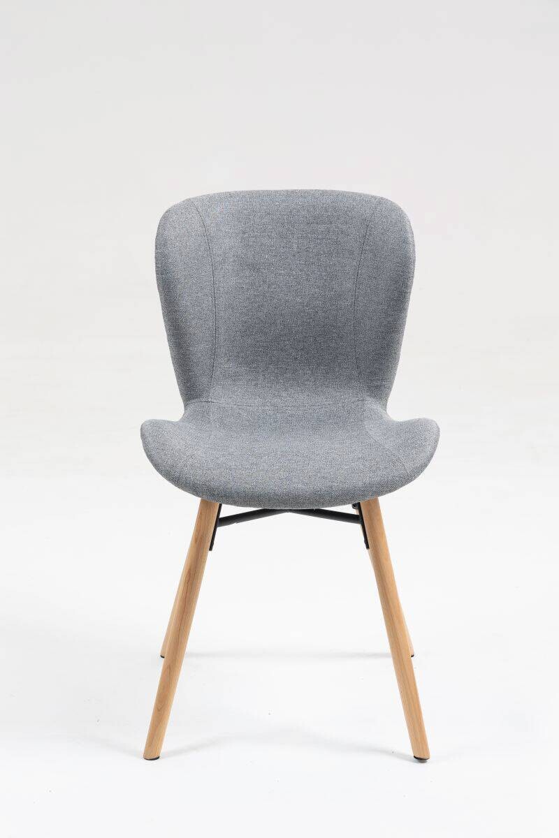 Stuhl Florenz hellgrau Microfaser B/H/T: ca. 47x80x52 cm