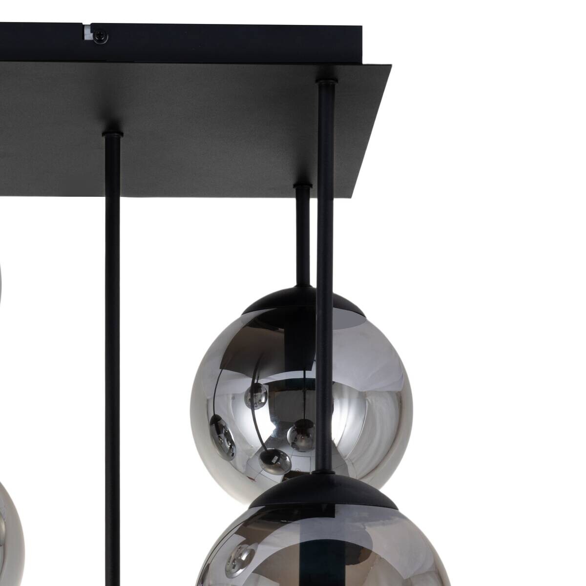 POCOline Deckenleuchte Space schwarz Glas B/H/T: ca. 40x50x40 cm E14 5 Brennstellen