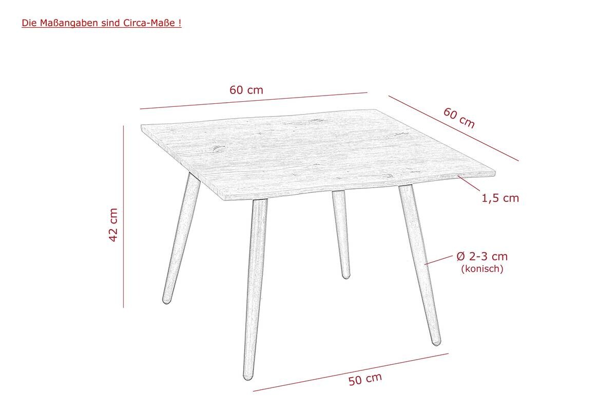 Hela Couchtisch Zürich grau Holzwerkstoff B/H/T: ca. 60x42x60 cm