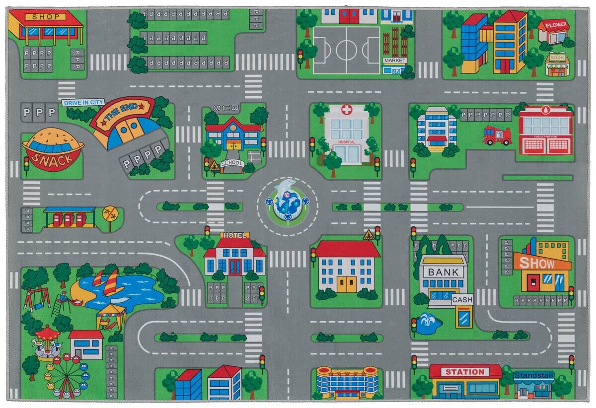 Kinderteppich City Multi B/L: ca. 133x190 cm