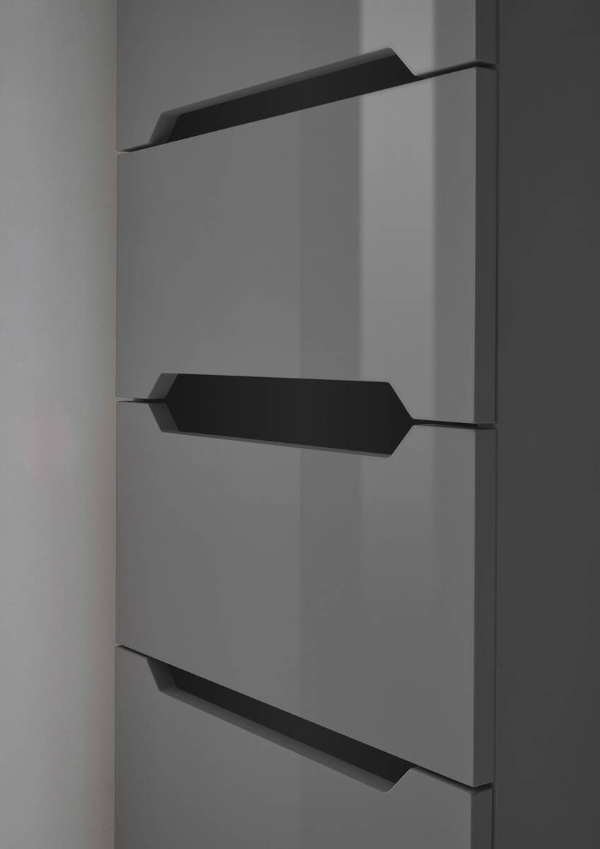 Hochschrank Ibiza anthrazit matt anthrazit Hochglanz B/H/T: ca. 40x190x30 cm