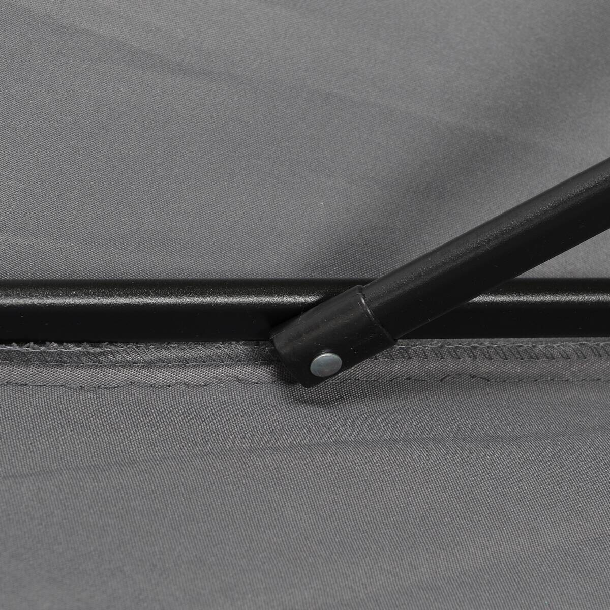 Outsunny Sonnenschirm dunkelgrau Aluminium B/H/L: ca. 196x204x196 cm