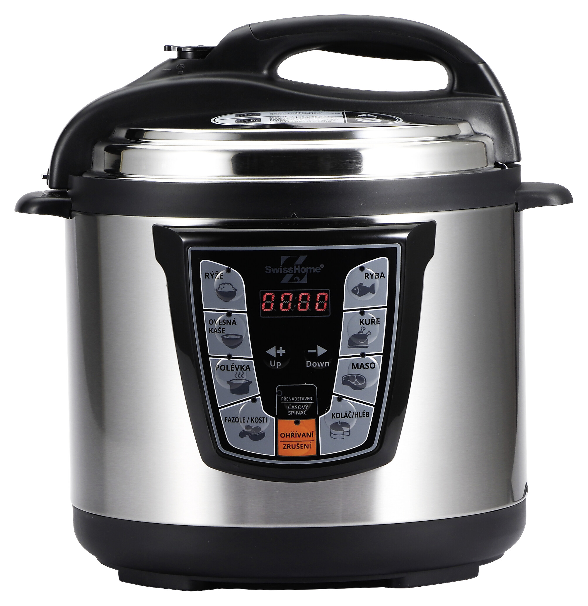 SWISS HOME Schnellkochtopf LOW COOKER schwarz Edelstahl