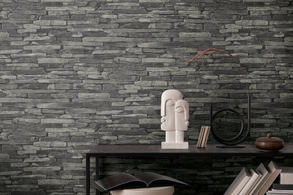 A.S.Creation Vliestapete schwarz B/H/D: ca. 53x1005x9 cm