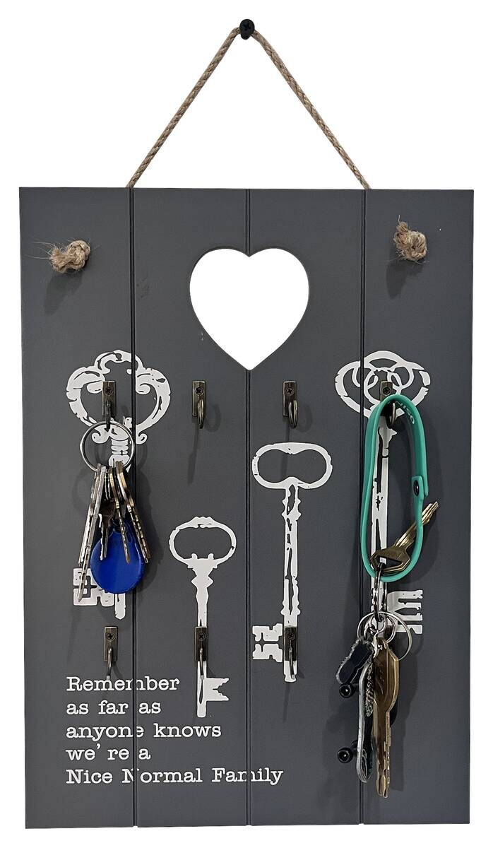 Schlüsselkasten Elsa grau B/H/T: ca. 24x34x3 cm