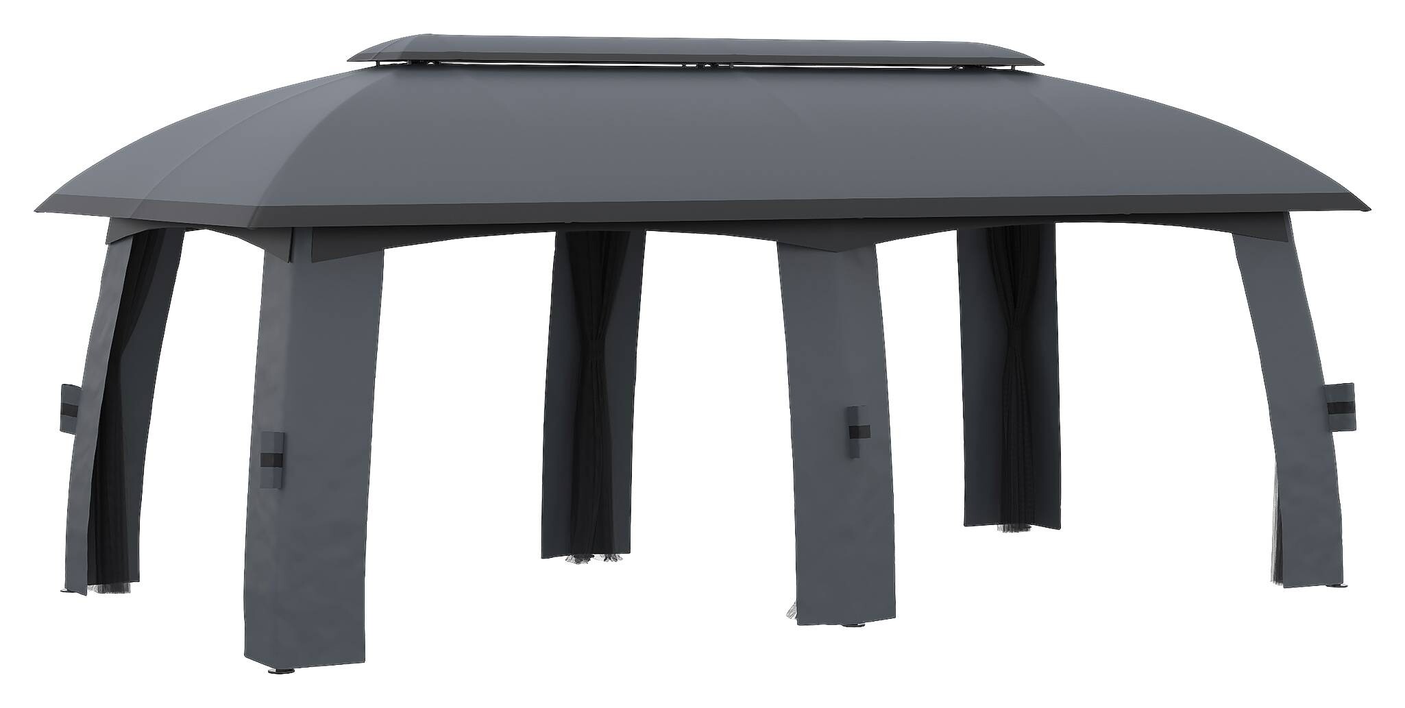 Outsunny Pavillon dunkelgrau Nylon B/H/L: ca. 600x278x300 cm