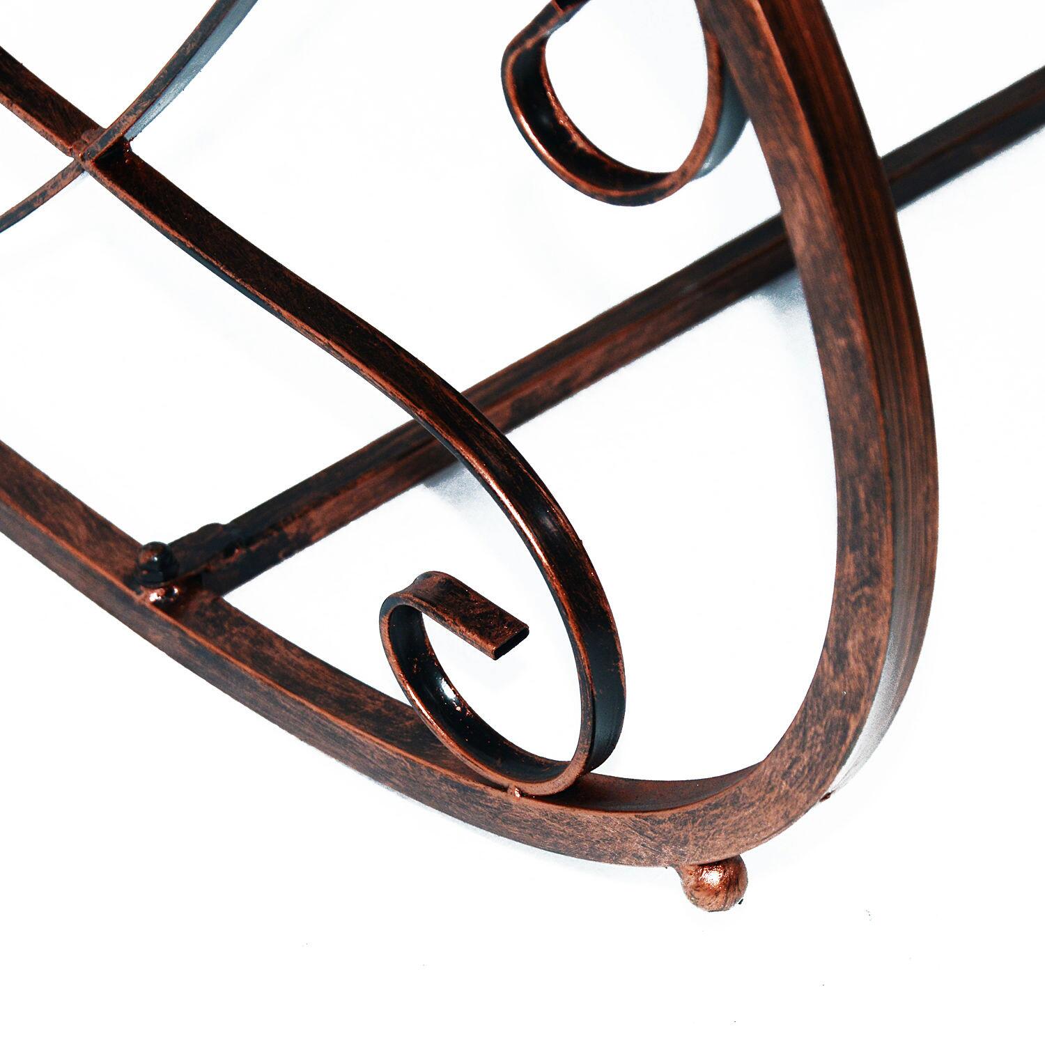 Outsunny Schaukelstuhl bronze Metall B/H/T: ca. 59x96x73 cm