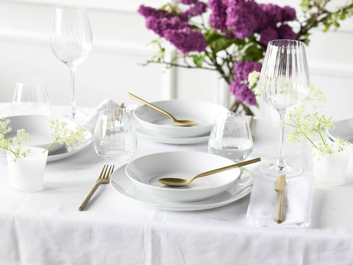 CreaTable Kombiservice Luna weiß Porzellan 30 tlg.