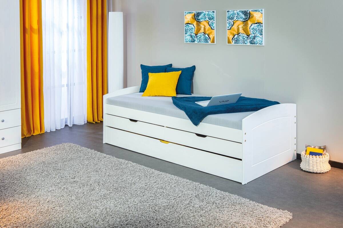 Funktionsbett RIED 90x200 weiß