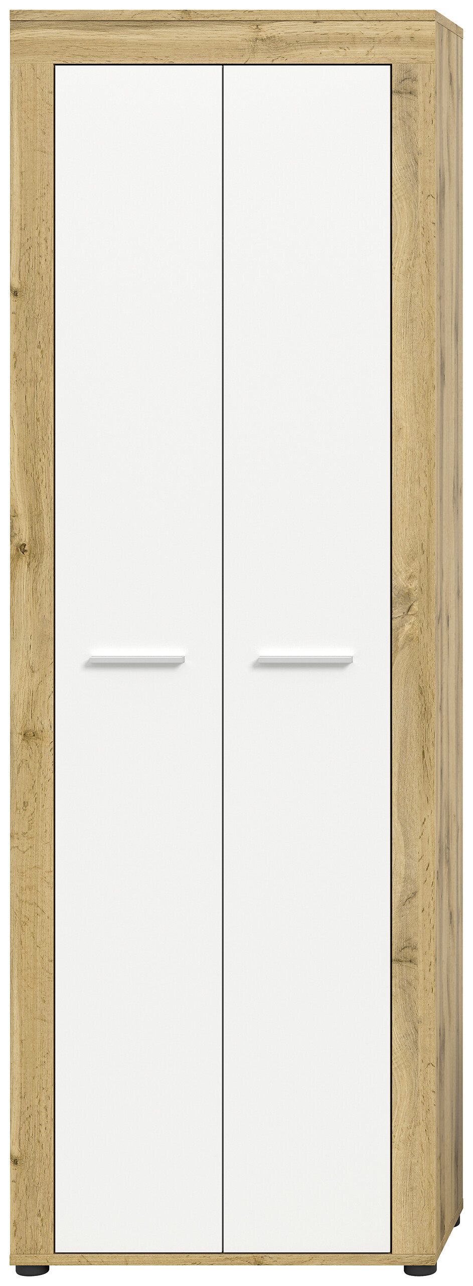Garderobenschrank JAM Eiche Wotan Nachbildung weiß B/H/T: ca. 64x191x35 cm