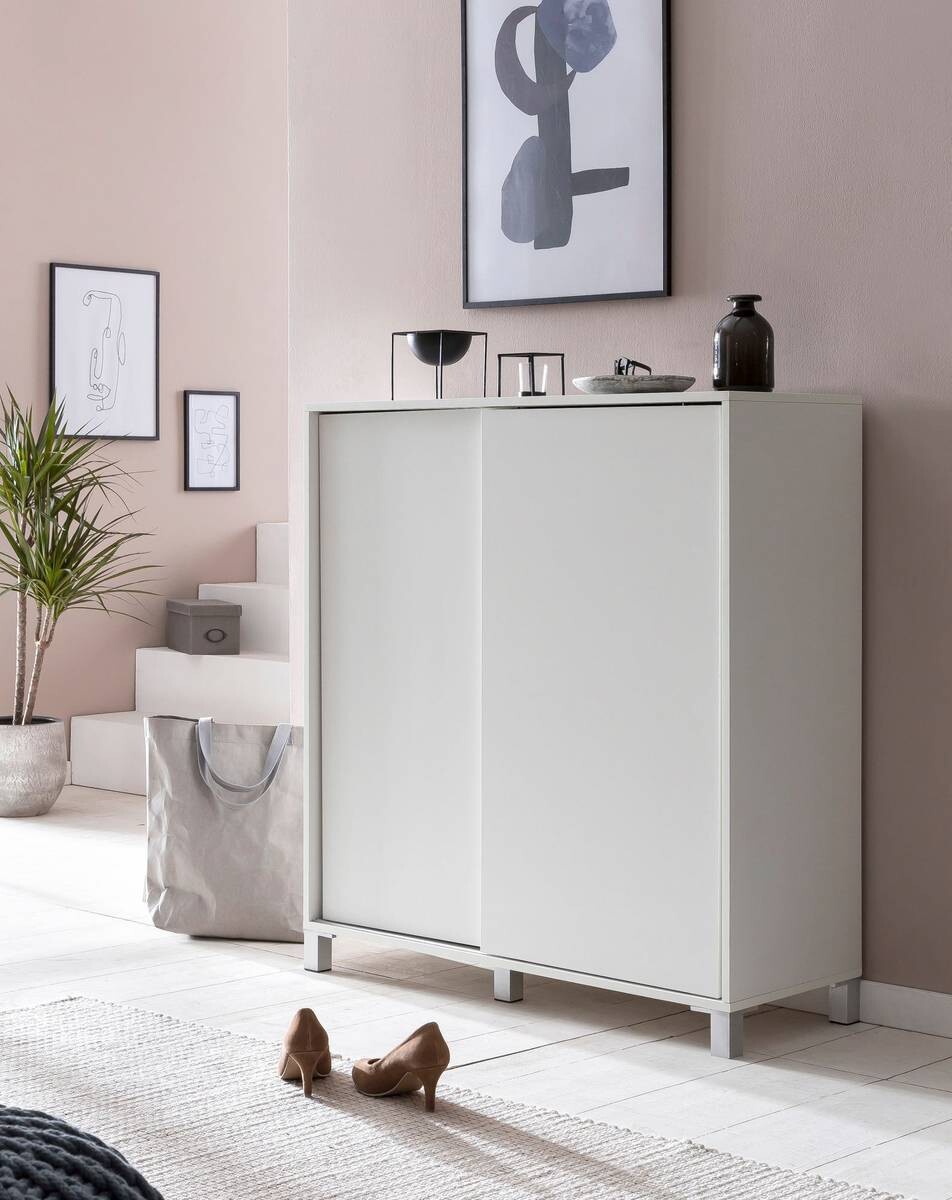 Schuhschrank weiß B/H/T: ca. 100x108x37,5 cm