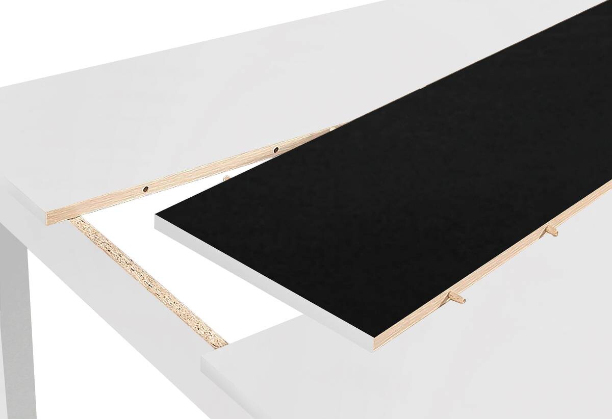 Tisch NORI weiß schwarz B/H/T: ca. 140x75x80 cm