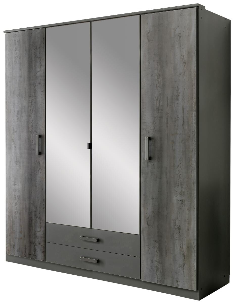 Kleiderschrank Duisburg Graphit B/H/T: ca. 180x199x58 cm