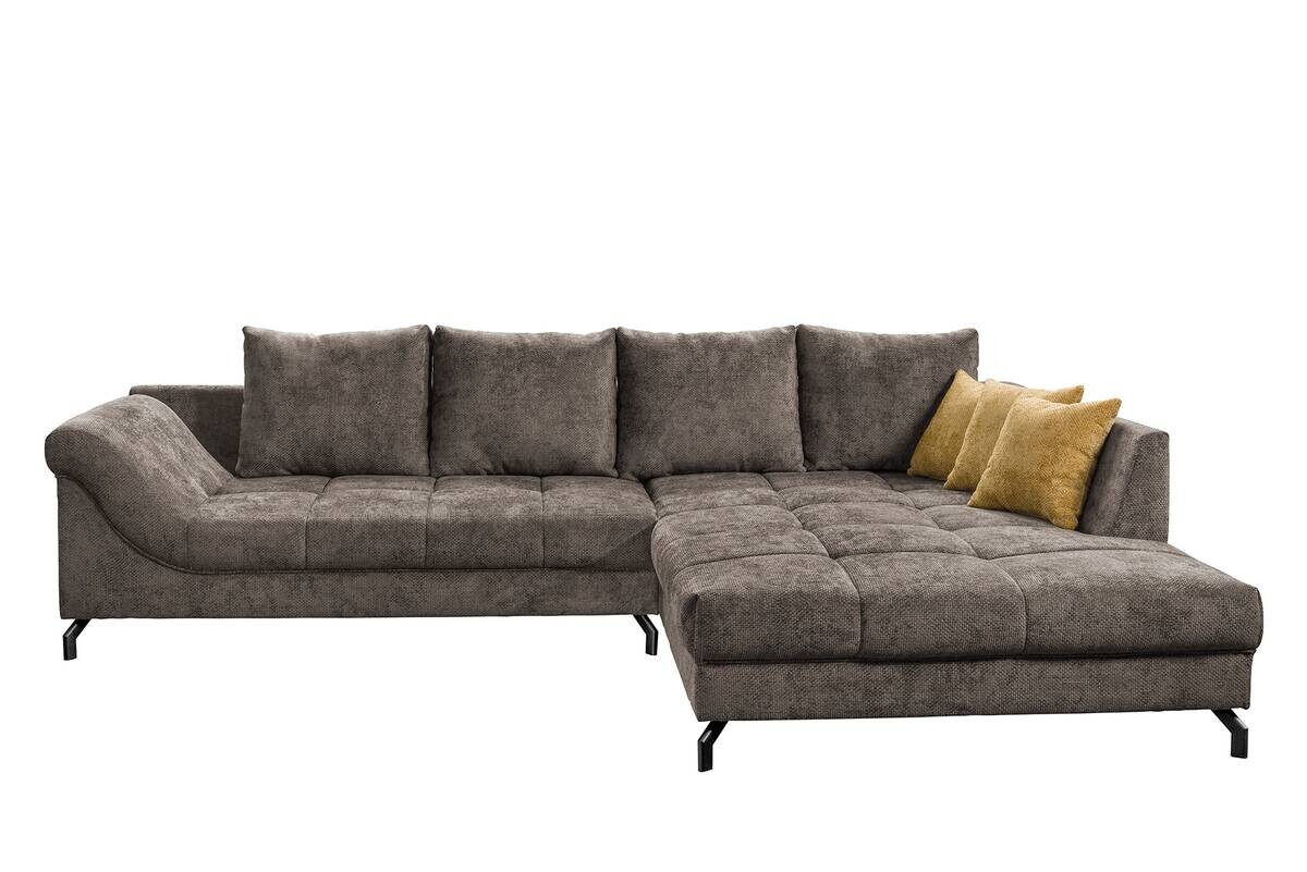 Ecksofa stone Microfaser B/H/T: ca. 306x92x203 cm