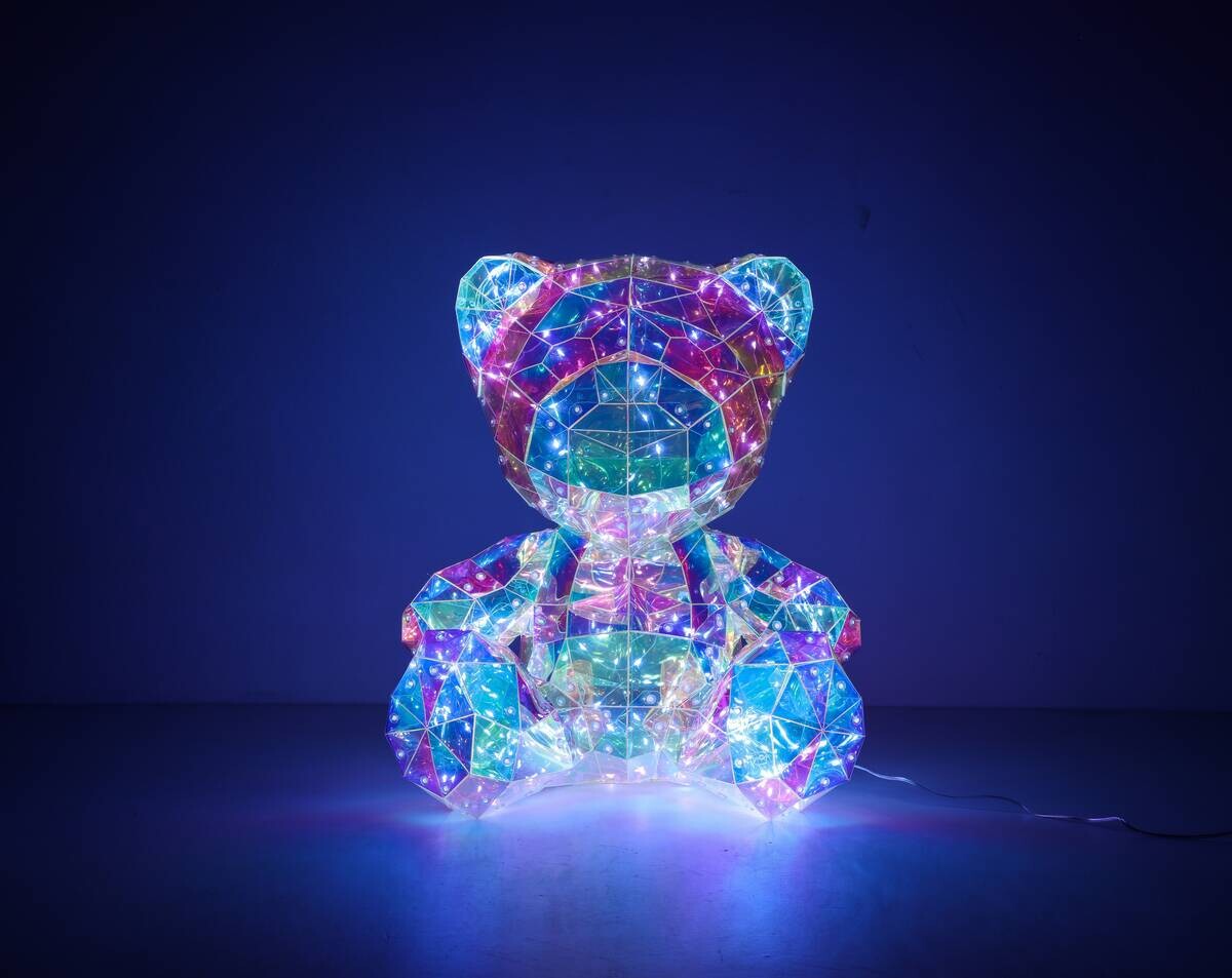 Nolo LED-Dekoleuchte Bear transparent Kunststoff B/H/L: ca. 32x40x29 cm