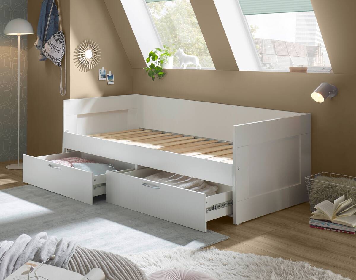 Funktionsbett weiß Liegefläche B/L: ca. 90x200 cm