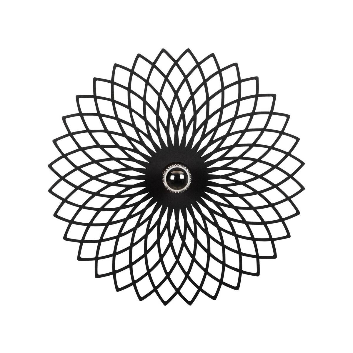 Opviq Wandleuchte Fellini schwarz Metall B/H/T/L: ca. 12x50x12x50 cm E27 1 Brennstellen