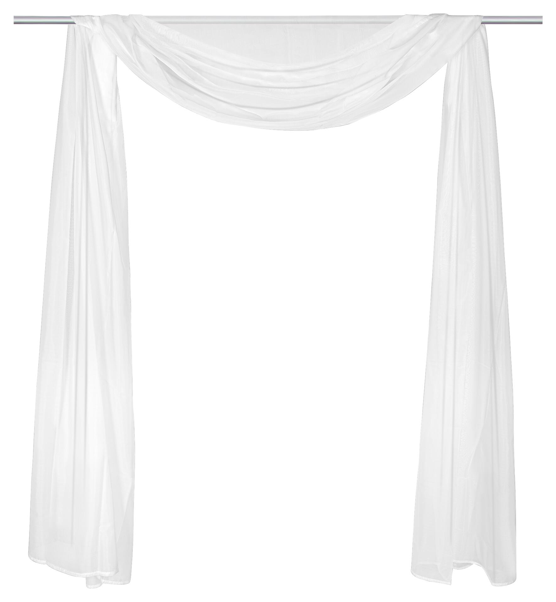 POCOline Schlaufenvorhang Nouveau weiß B/L: ca. 145x500 cm