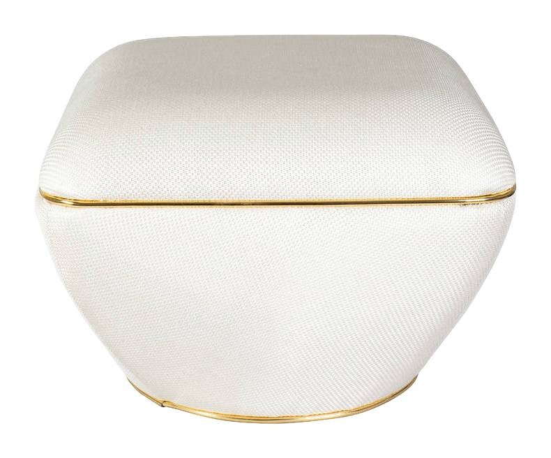 360 Living Hocker Contessa 120 elfenbein gold B/H/T: ca. 60x42,5x60 cm