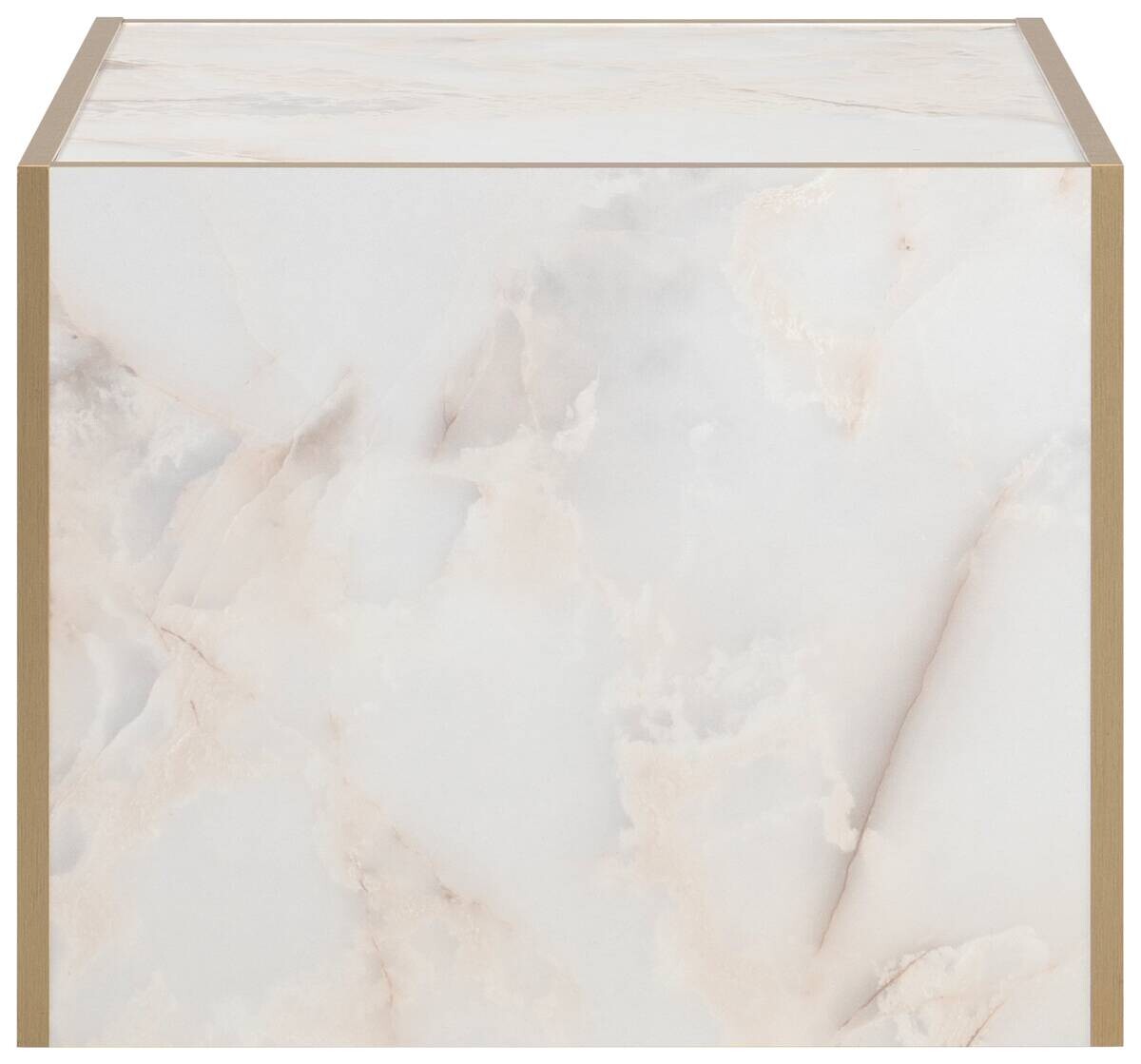 Beistelltisch Brilon weiß gold Optik B/H/T: ca. 43x35x43 cm