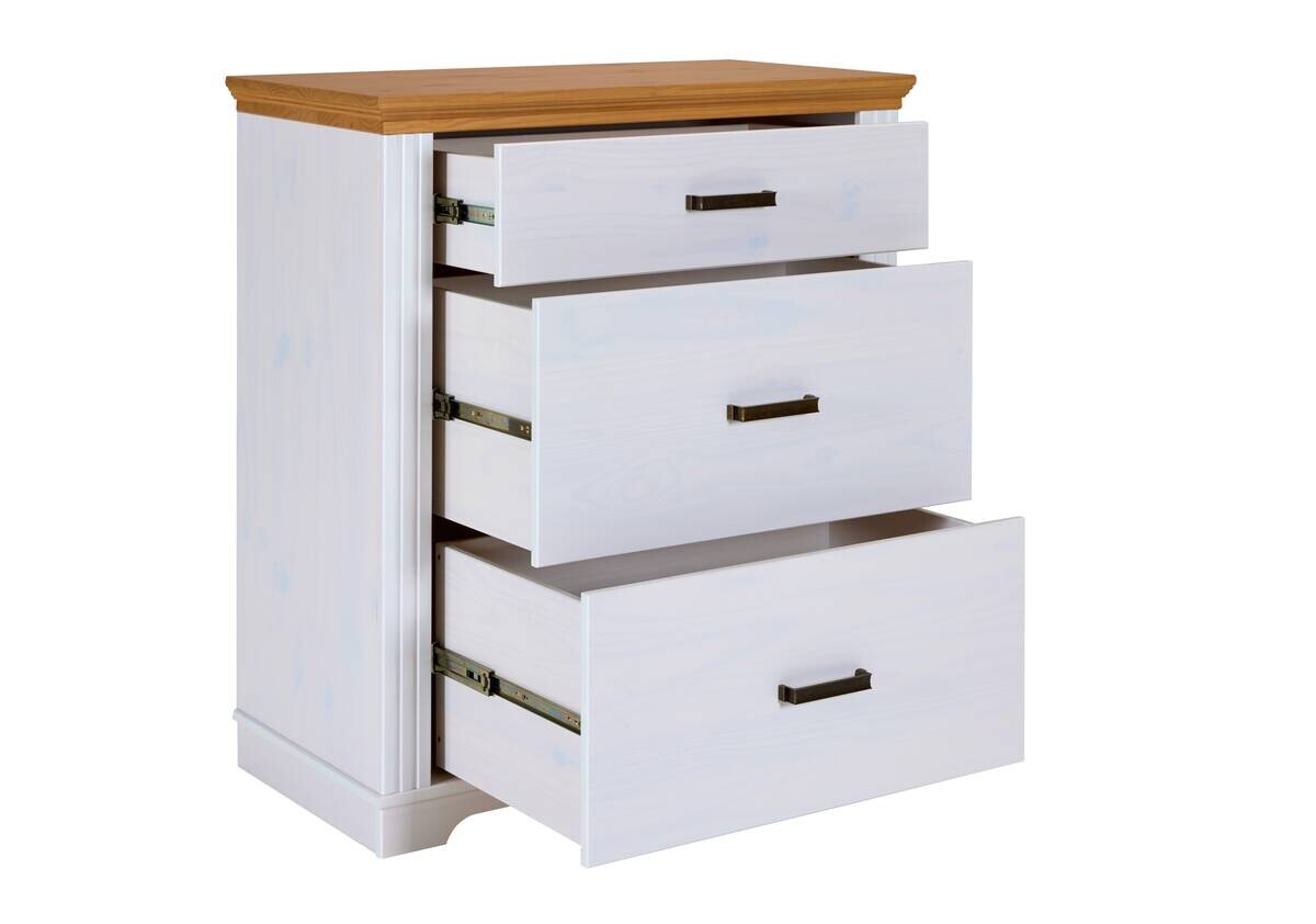 Kommode Maluno weiß lackiert B/H/L: ca. 48,3x104x93 cm