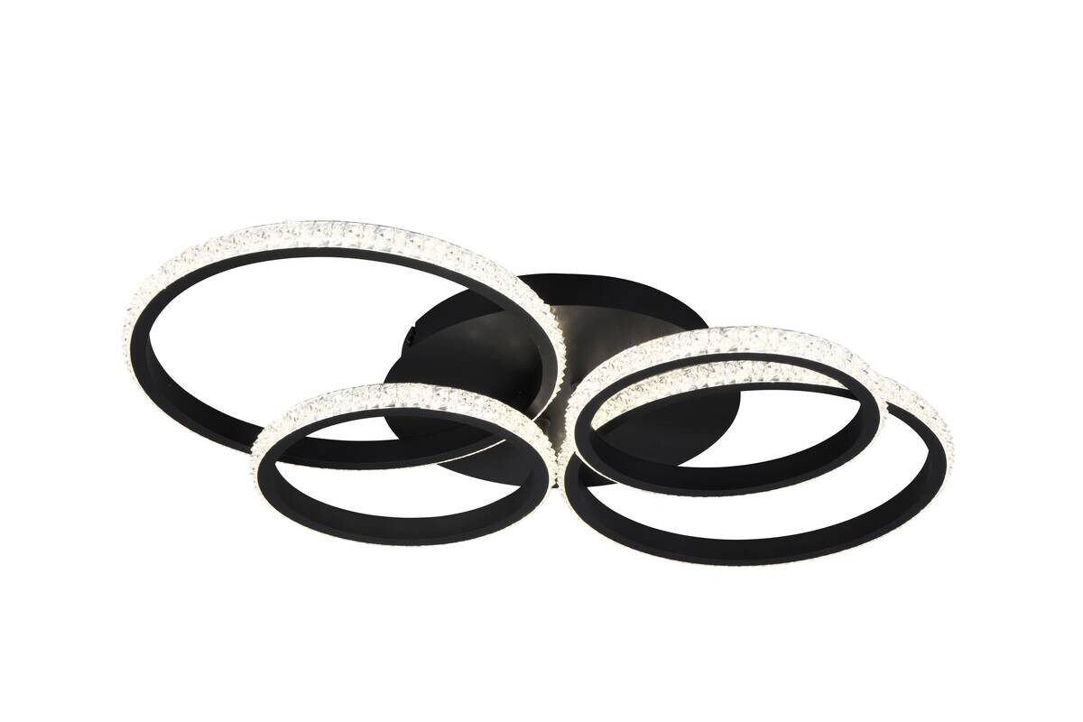 Reality LED-Deckenleuchte Cires mattschwarz Metall B/H/L: ca. 8,5x49,5x65,5 cm