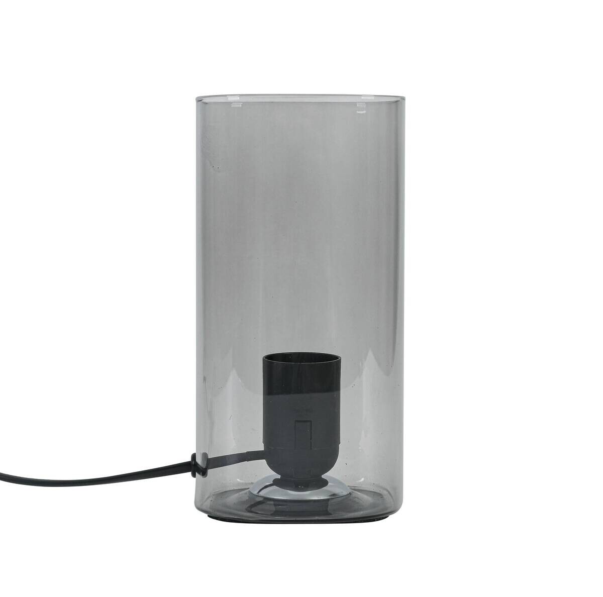 Nolo Tischleuchte Paige Rauch Glas B/H/L: ca. 9,5x20x9,5 cm E27 1 Brennstellen