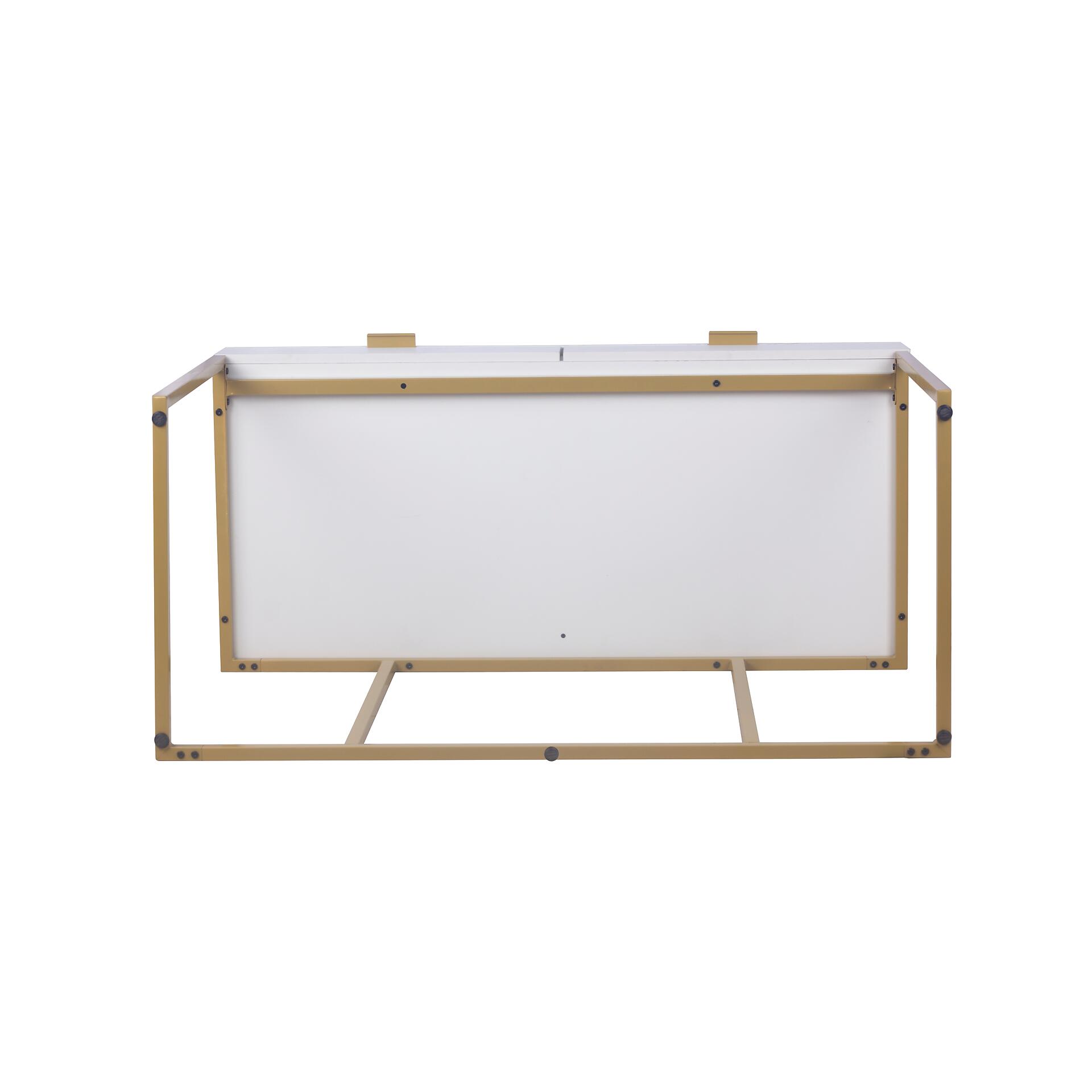 Schreibtisch Jana weiß gold Optik B/H/T: ca. 112x76x52 cm