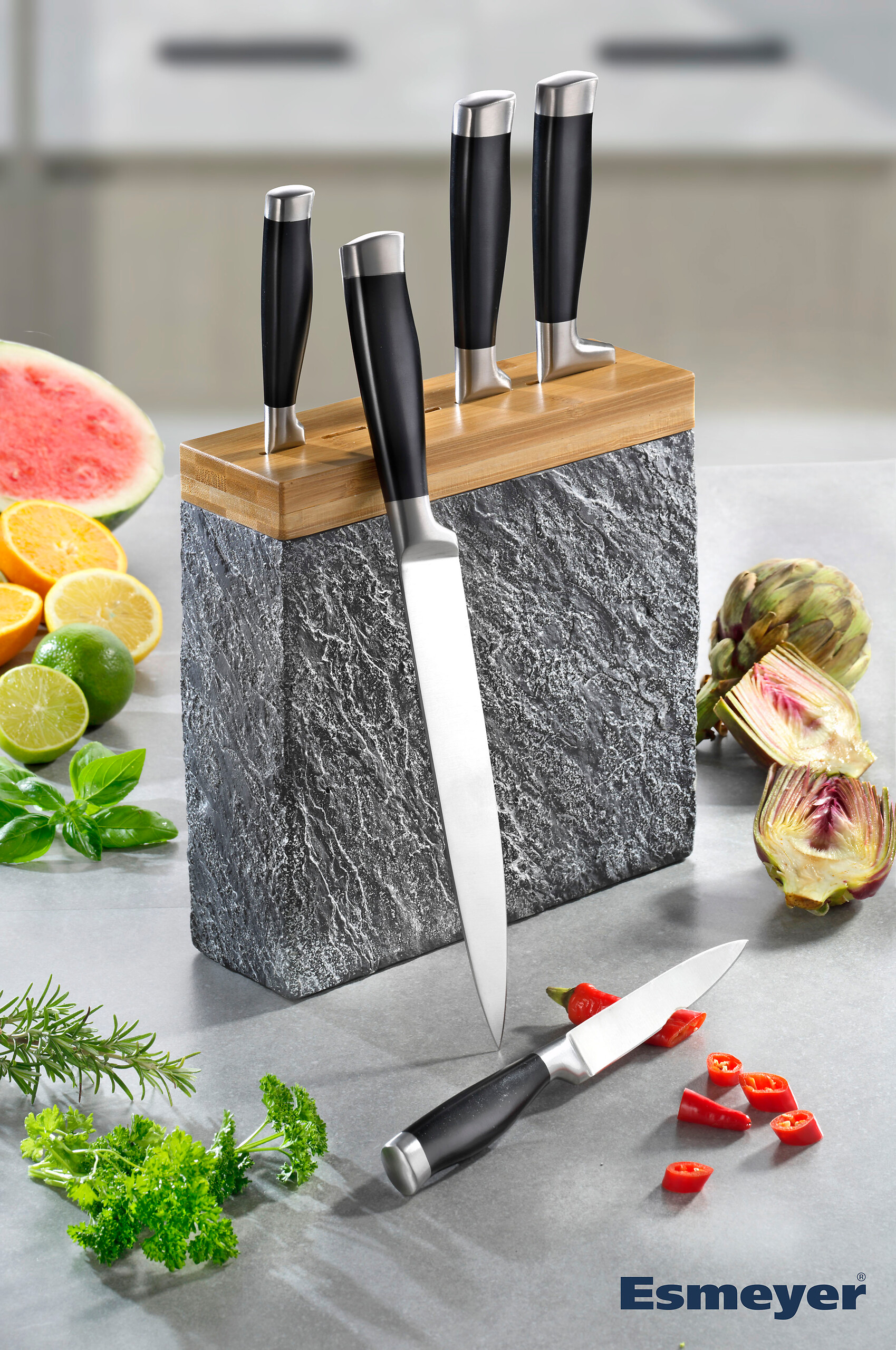 Esmeyer Messerblock DISCOVER schwarz Edelstahl 5 tlg. Esmeyer Messerblock DISCOVER schwarz Edelstahl 5 tlg.
