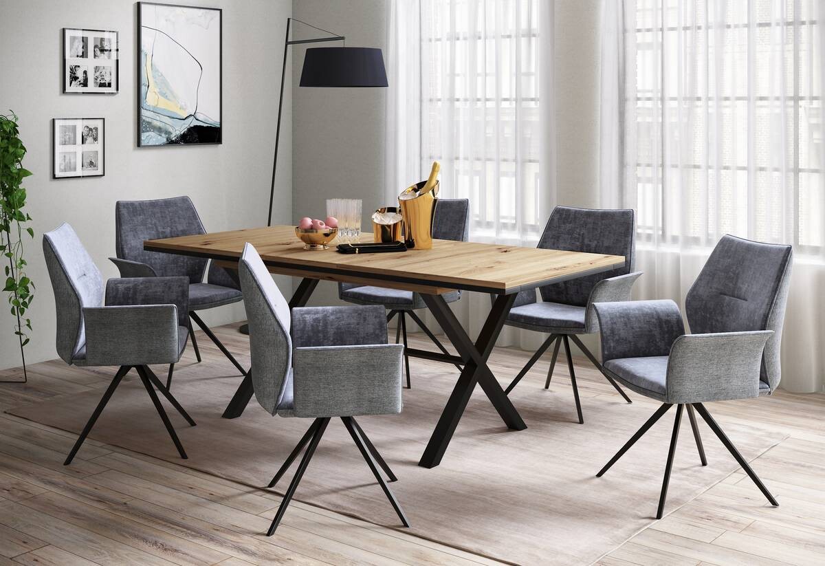 Hela Sessel SUSANNE I S grau Stoff B/H/T: ca. 65x92x64 cm