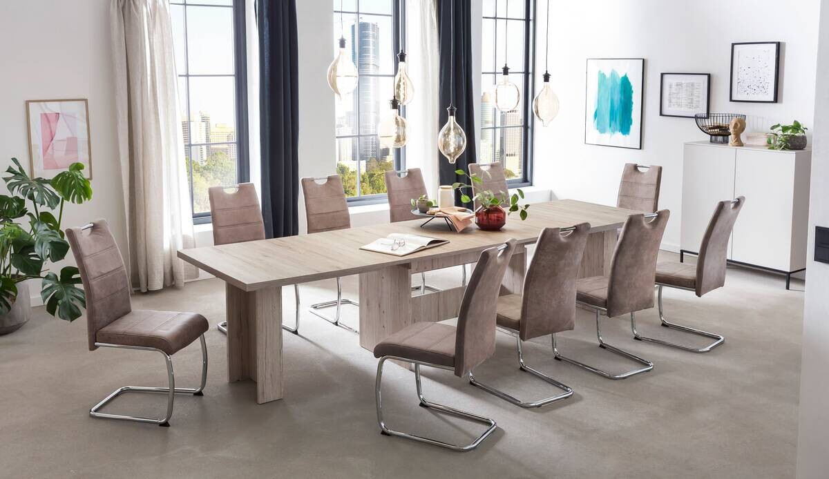 Essgruppe Lia II Eiche beige B/H/T: ca. 320x76x90 cm