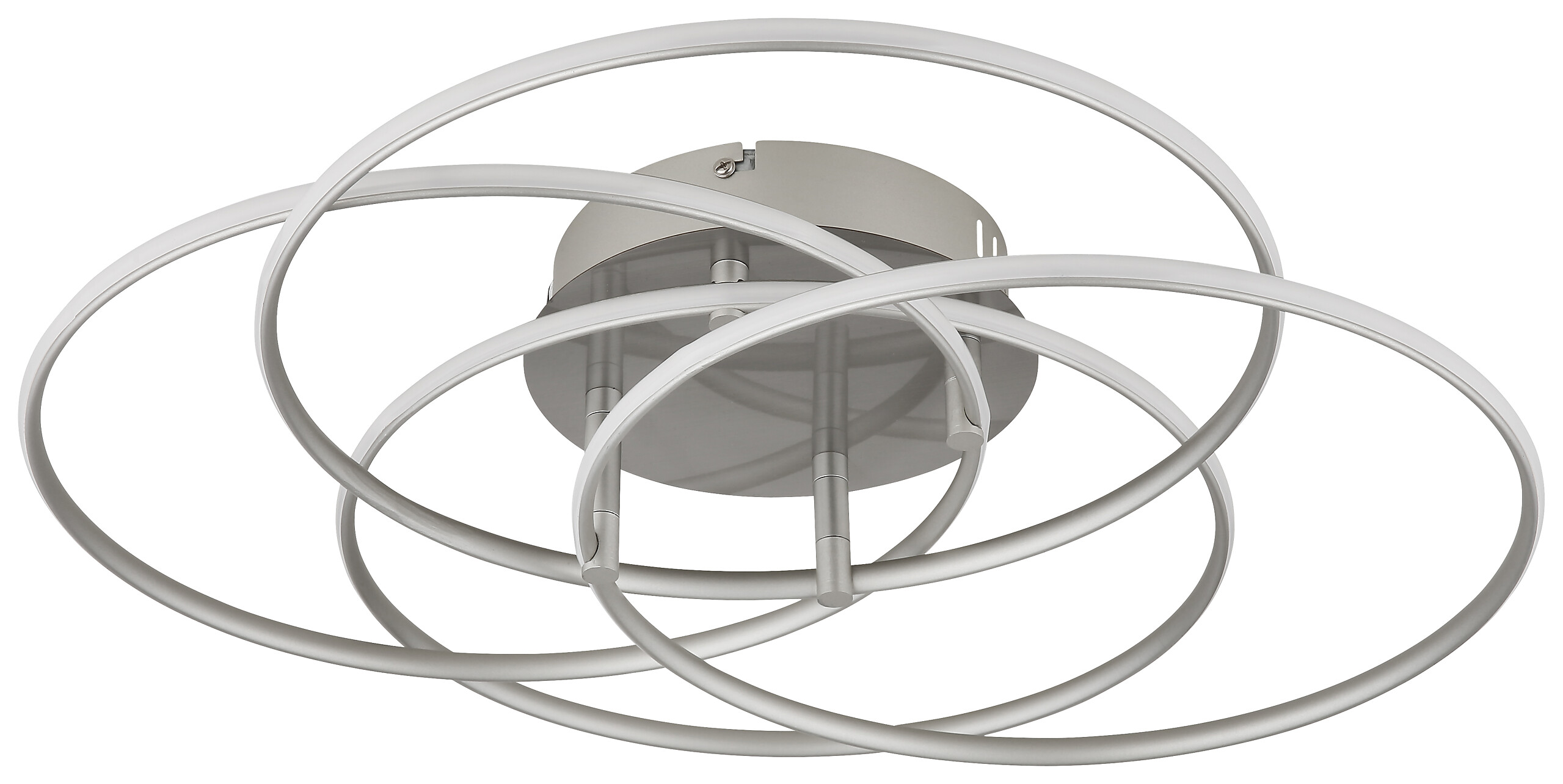 GLOBO Deckenleuchte nickel matt Opal Metall Aluminium H/D: ca. 11,4x51,5 cm 1 Brennstellen